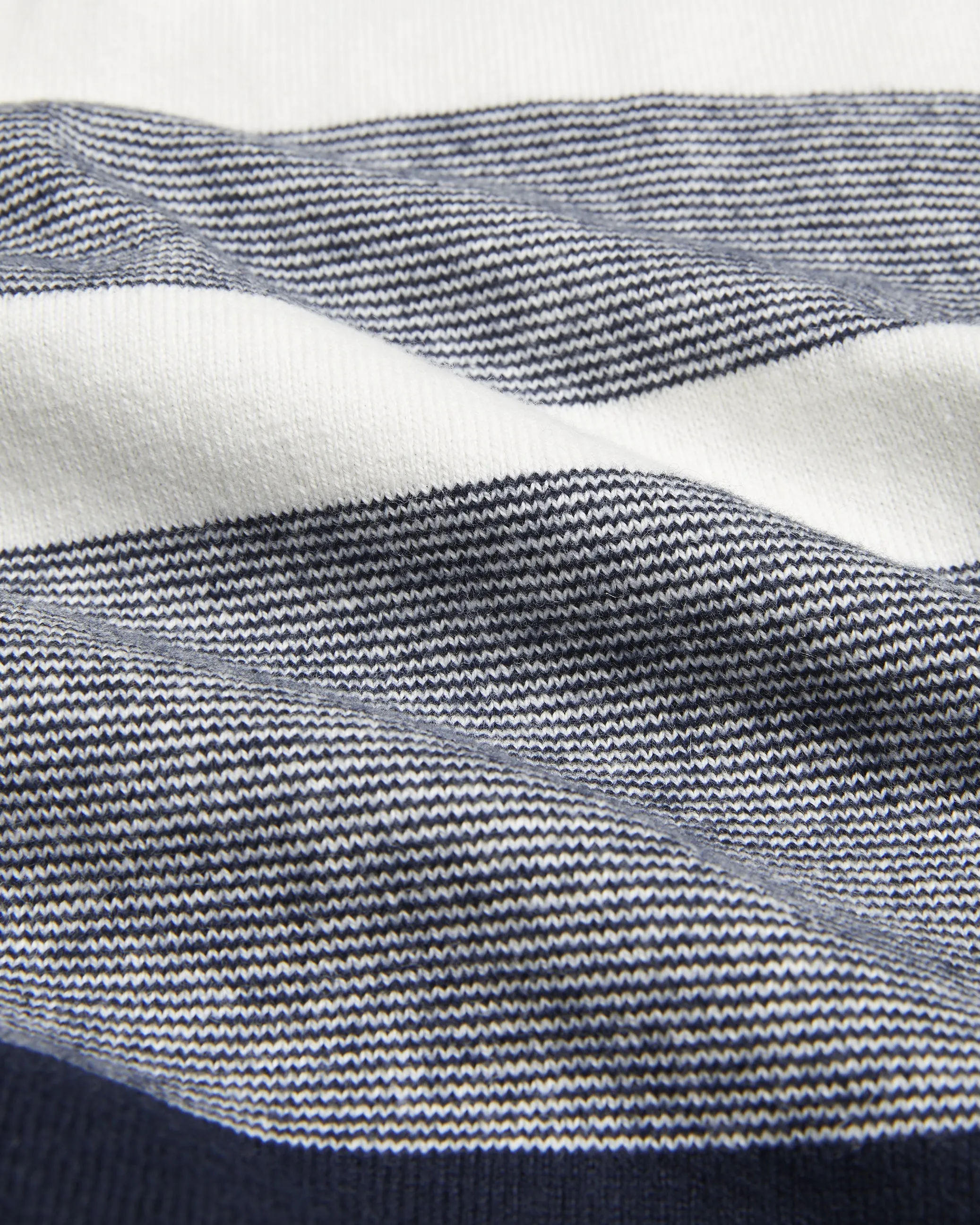 Ako Striped Knit Cotton Cashmere Shirt Navy
