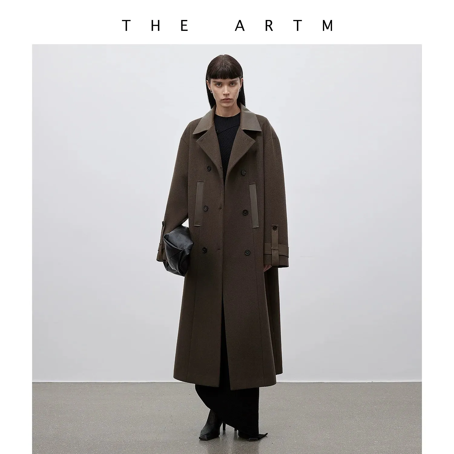 Elegant Wool Blend Trench Coat
