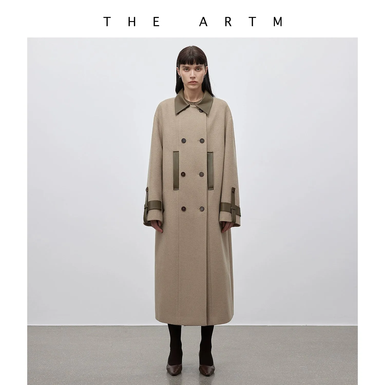 Elegant Wool Blend Trench Coat