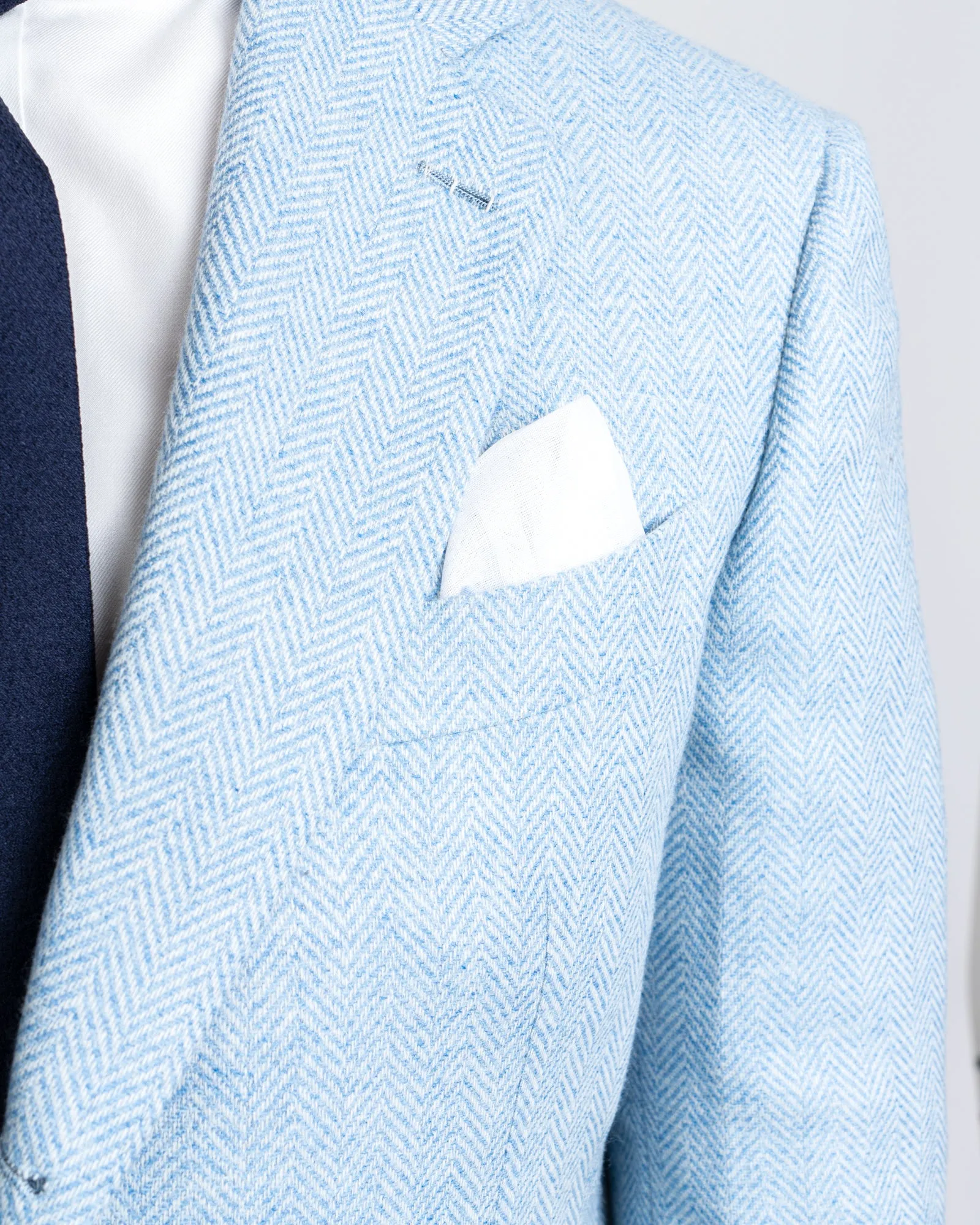 Lt.Blue Herringbone Sportcoat
