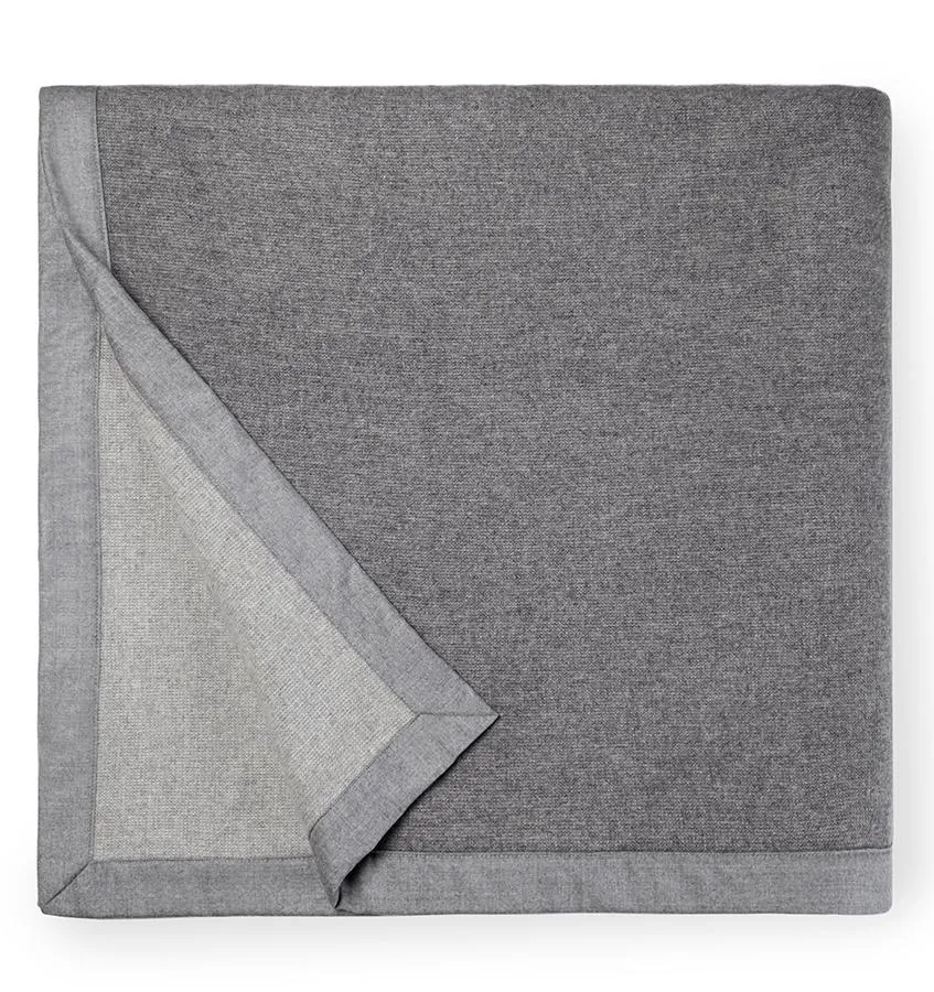 Nerino Gray Wool Blanket - Sferra