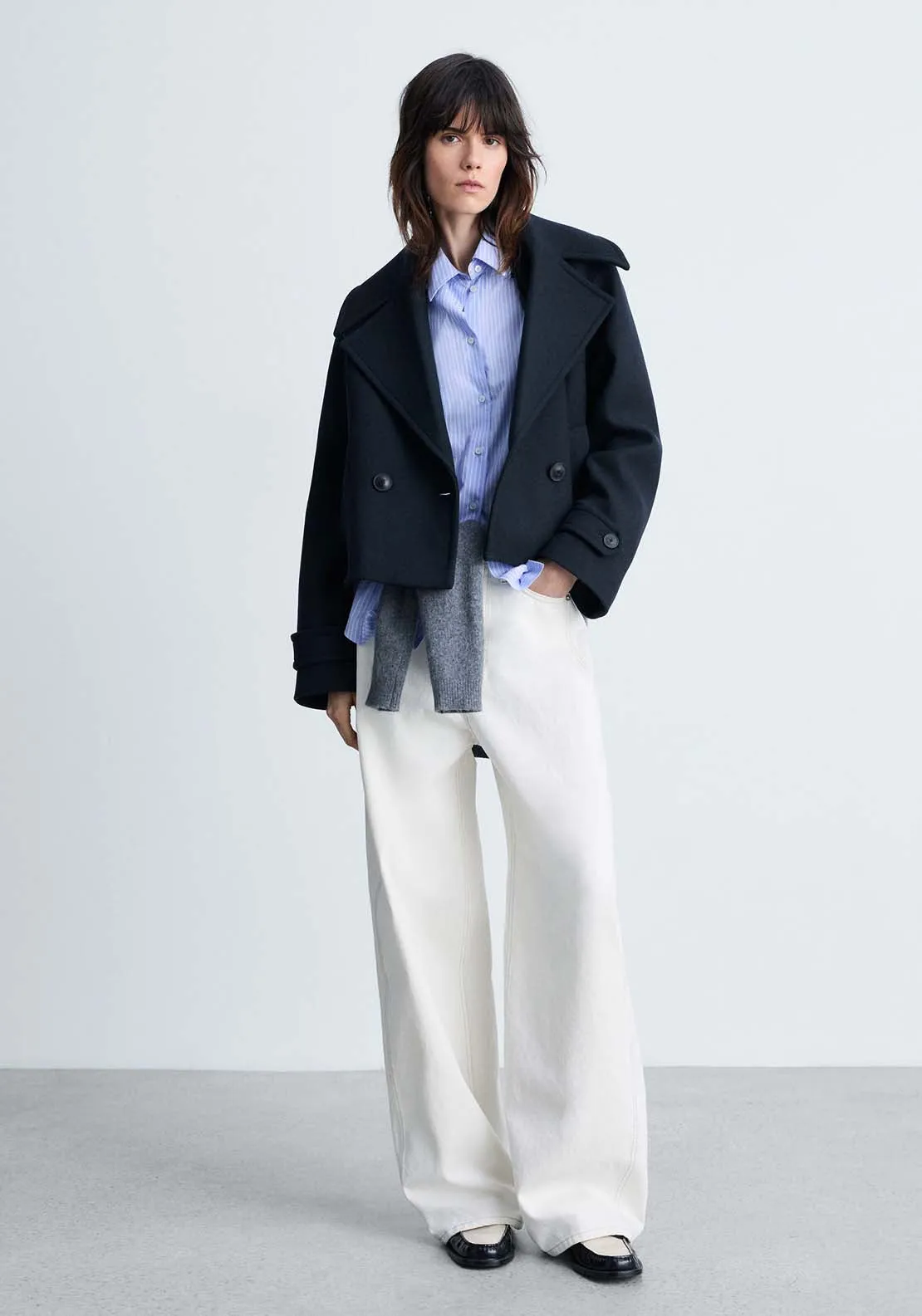 Short trench jacket - Navy